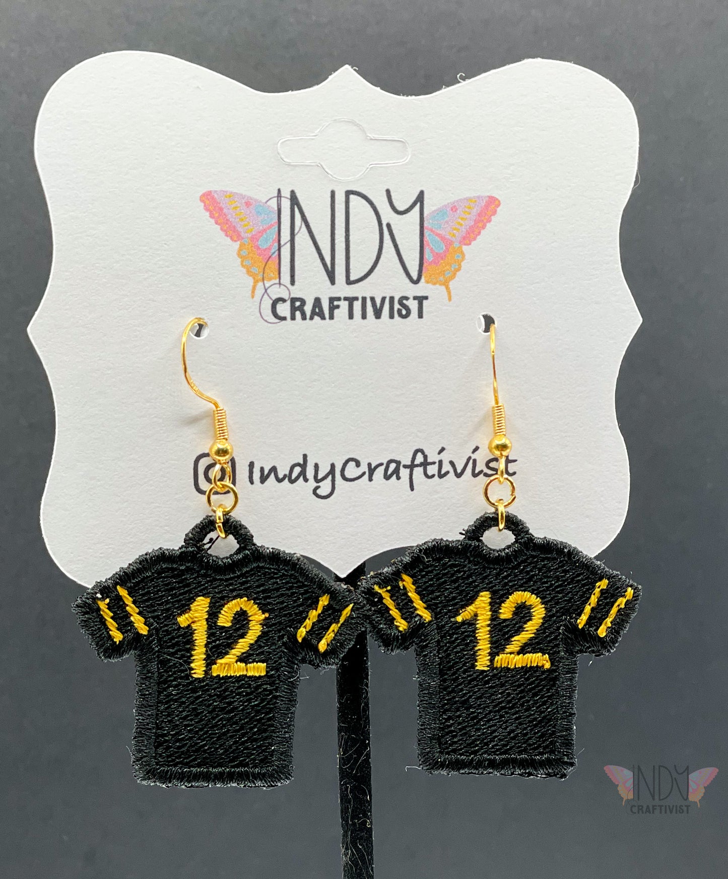 Made-To-Order Football Jersey Earrings