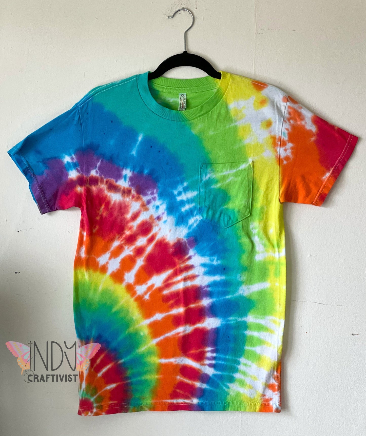 Rainbow Adult Medium Tie Dye T-shirt