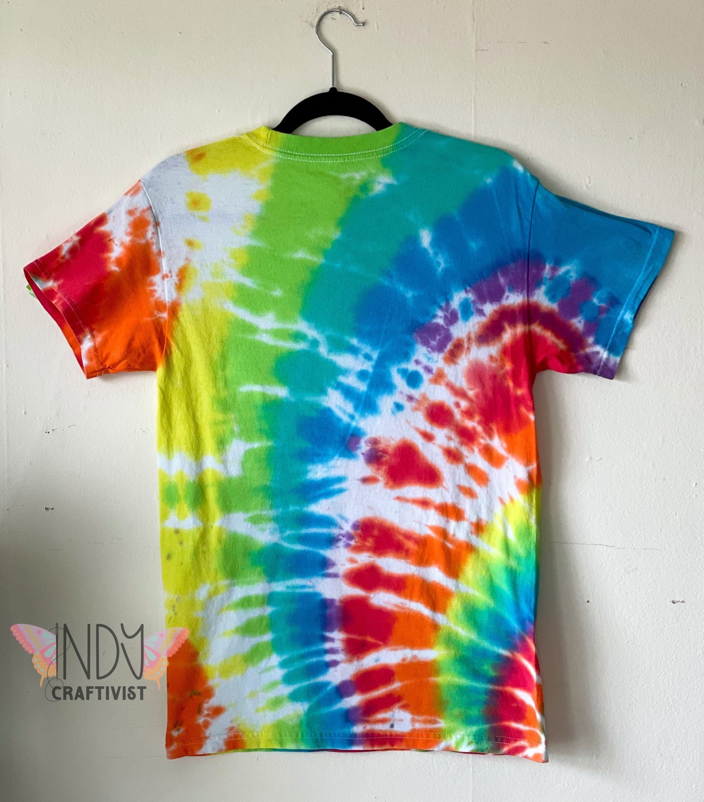 Rainbow Adult Medium Tie Dye T-shirt