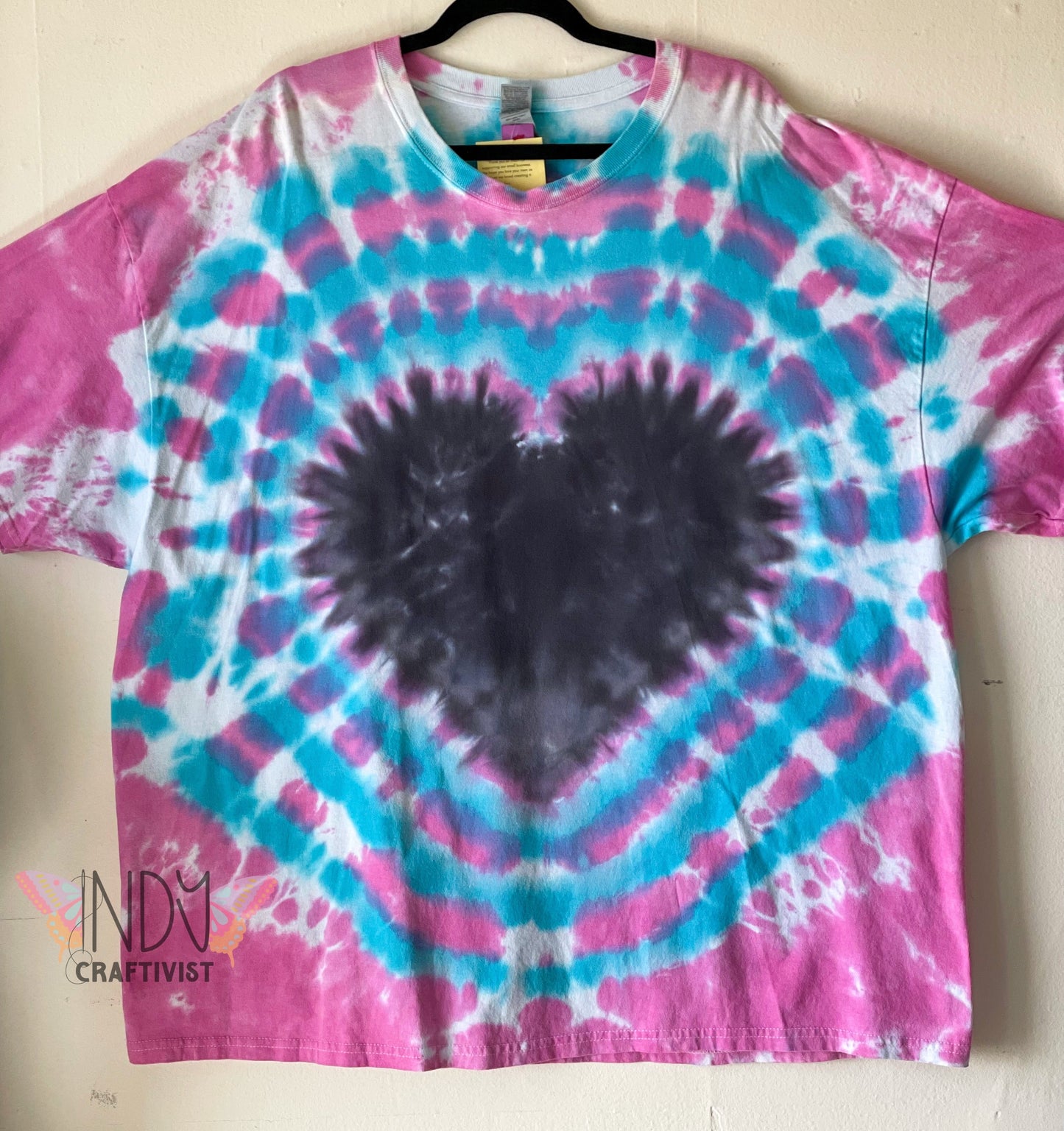 Black Heart 3X Tie Dye T-shirt