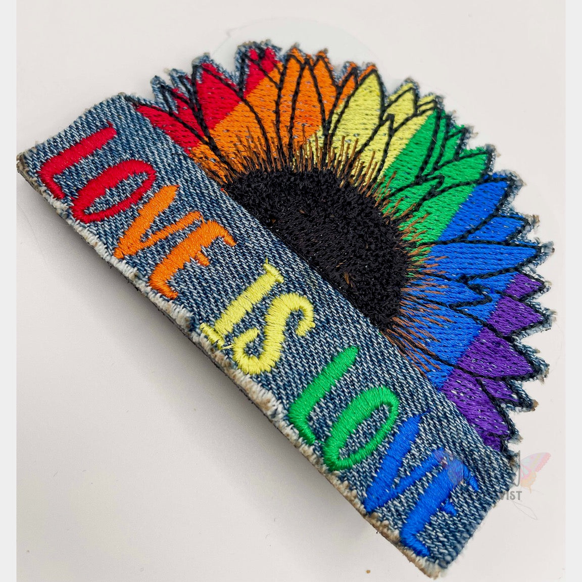 Upcycled Love is Love Embroidered Hair Jewelry