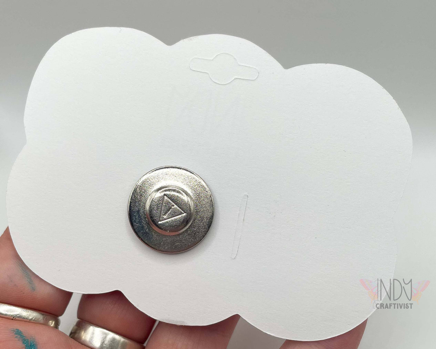 Made-To-Order Monarch Freestanding Lace Embroidered Butterfly Brooch With Name Tag Magnet