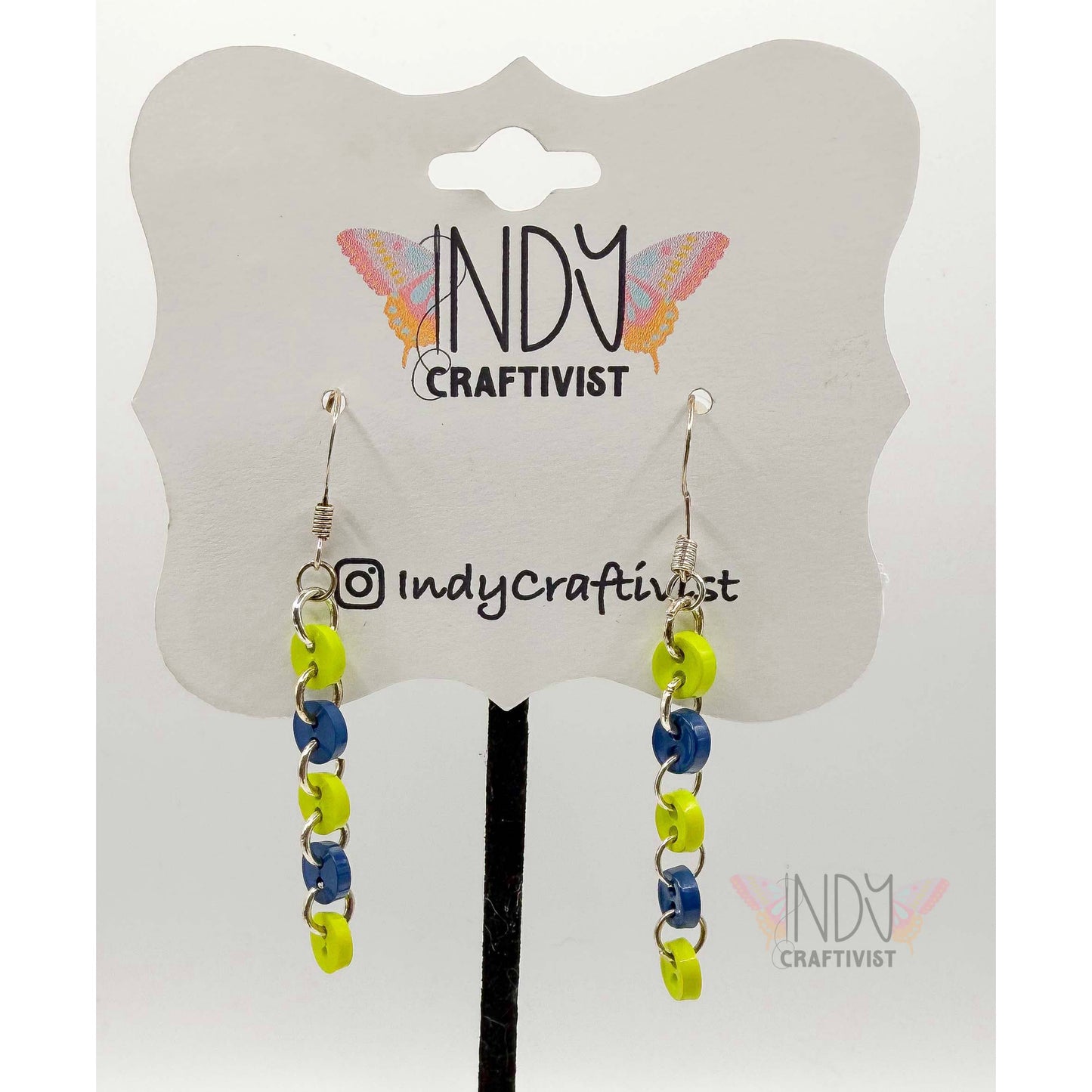 Upcycled Mini Button Earrings