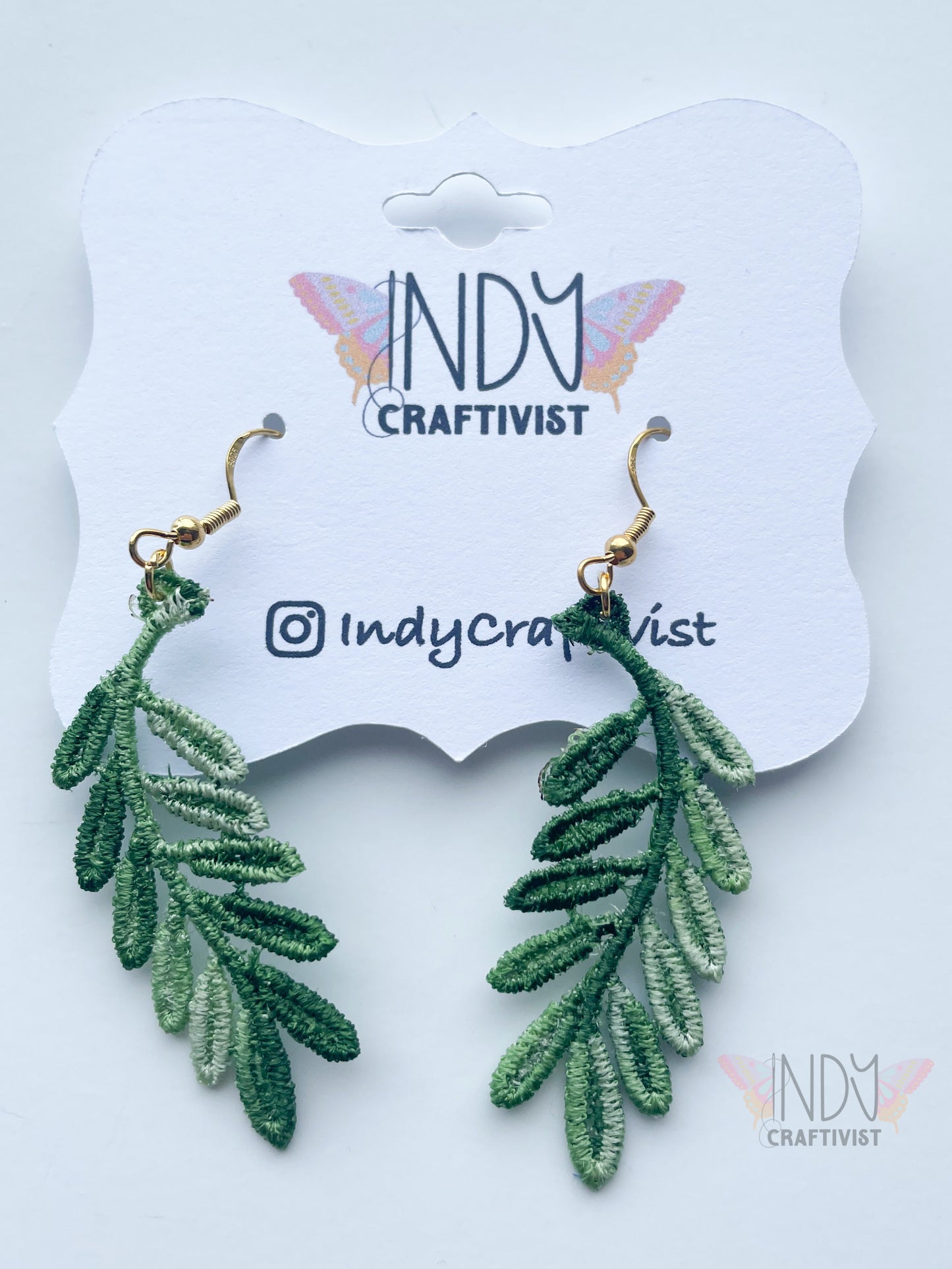 Made-To-Order Lace Curved Vine Earrings