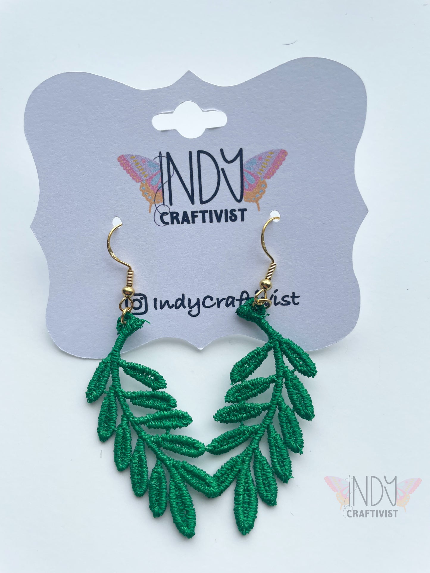 Lace Curved Vine Earrings