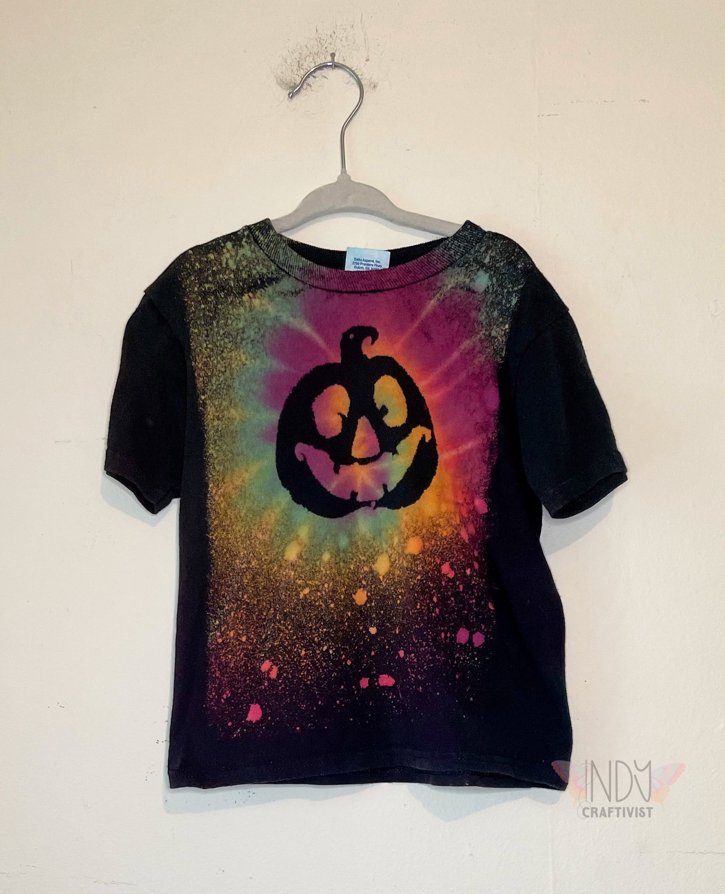 Pumpkin 4T Halloween Reverse Tie Dyed T-shirt