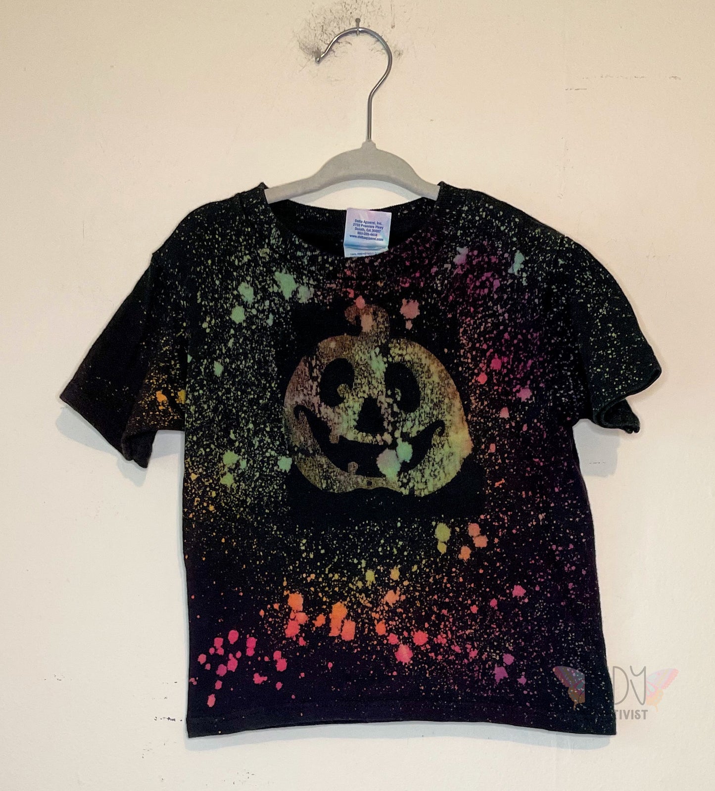 Pumpkin 3T Halloween Reverse Tie Dyed T-shirt