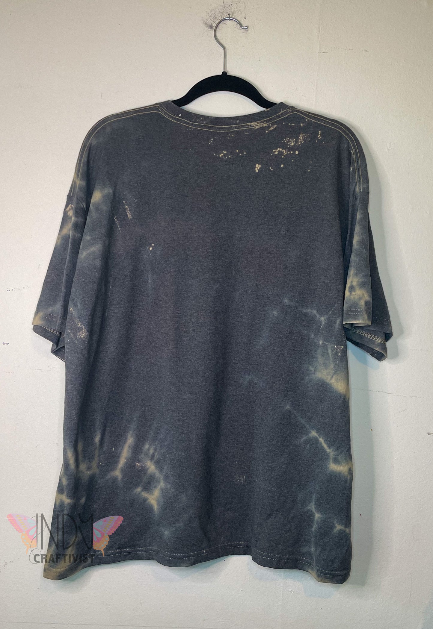 Spider Web Adult Extra Large Halloween Reverse Tie Dye T-shirt