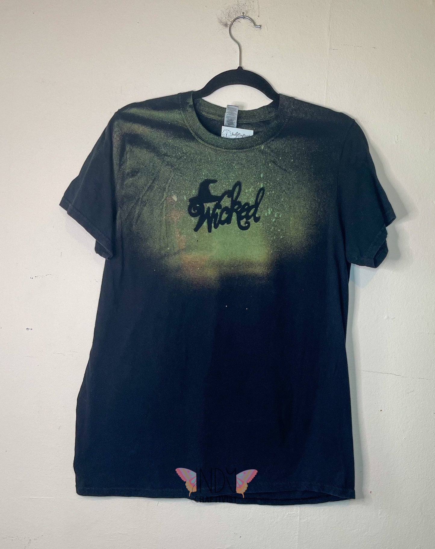 Wicked Adult Medium Halloween Reverse Tie Dye T-shirt