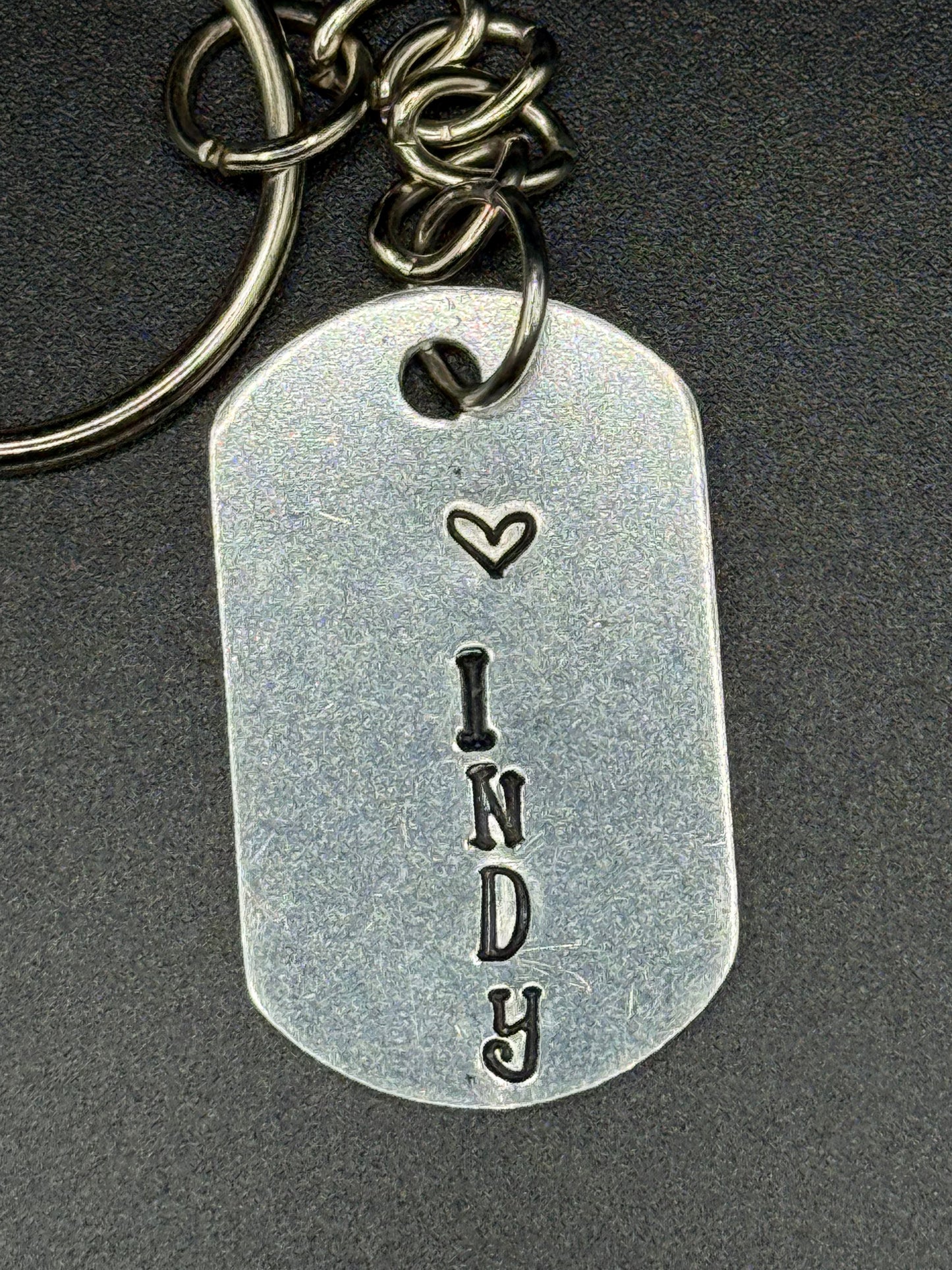 Hand Stamped Keychains