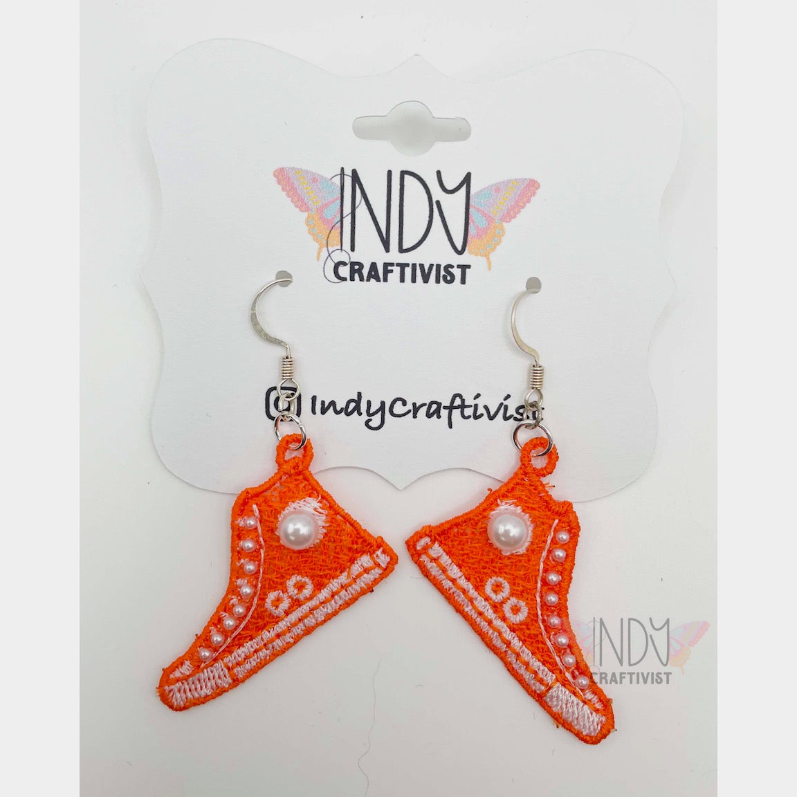 Made-To-Order I'm Speaking Converse Like Earrings With Pearls