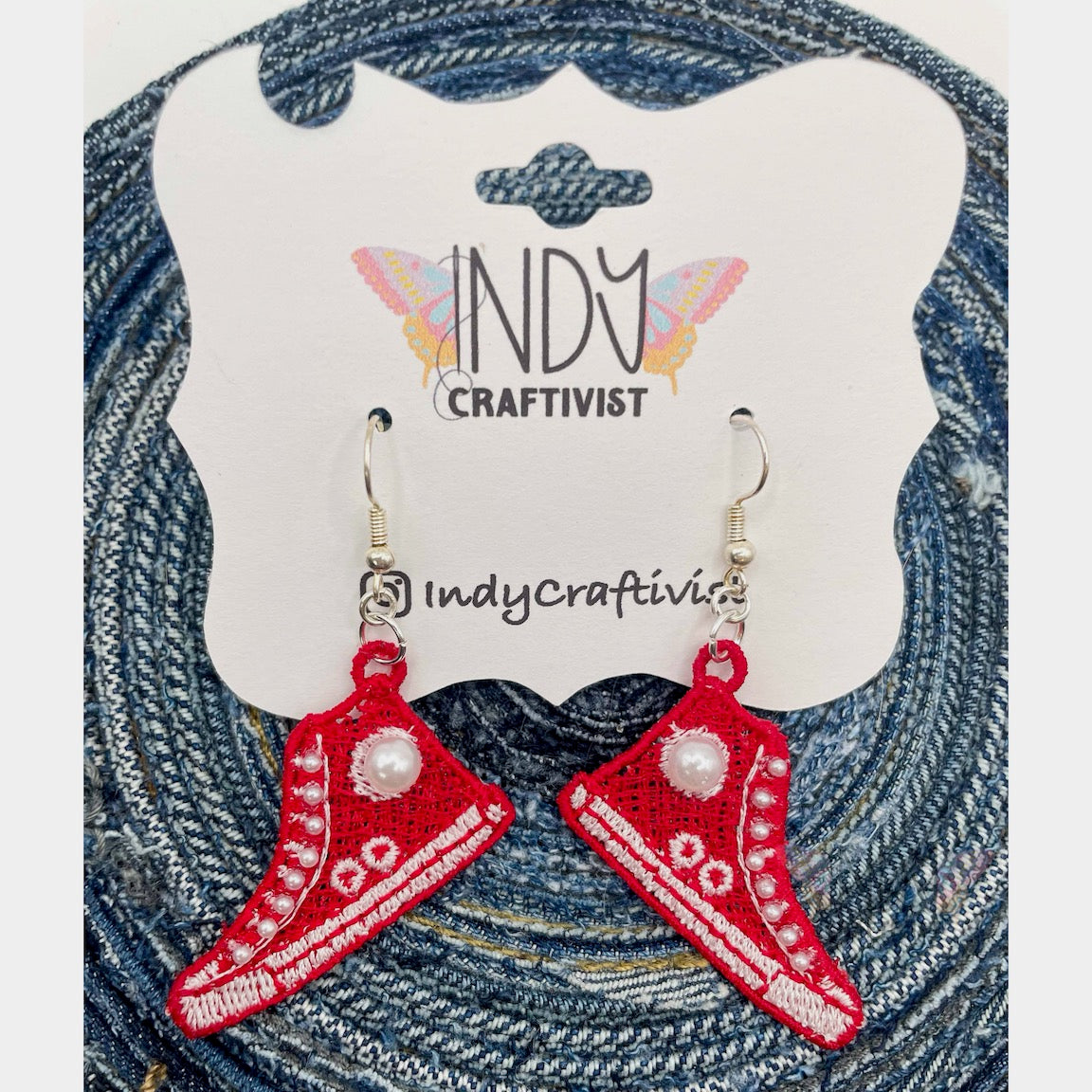 Made-To-Order I'm Speaking Converse Like Earrings With Pearls