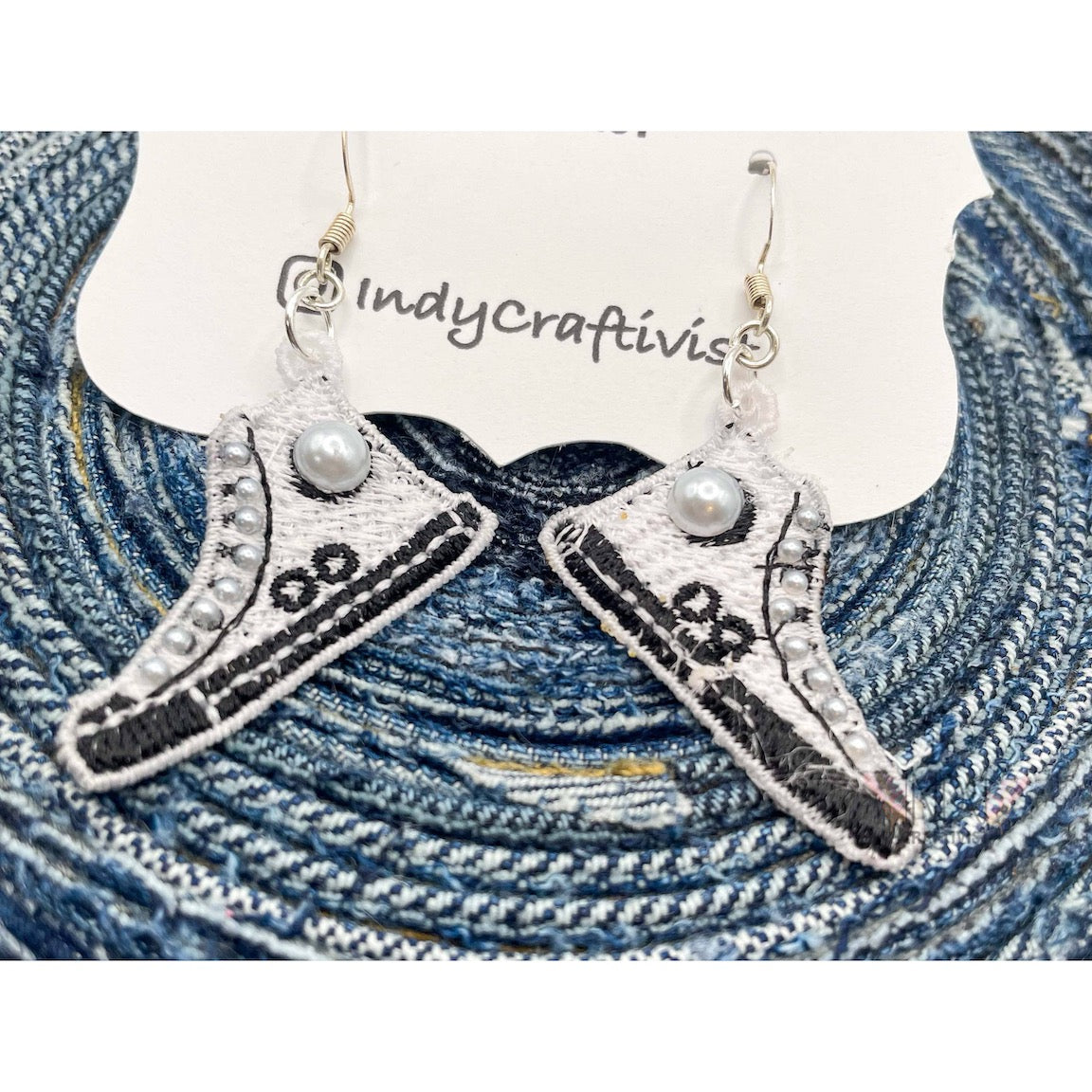 Made-To-Order I'm Speaking Converse Like Earrings With Pearls