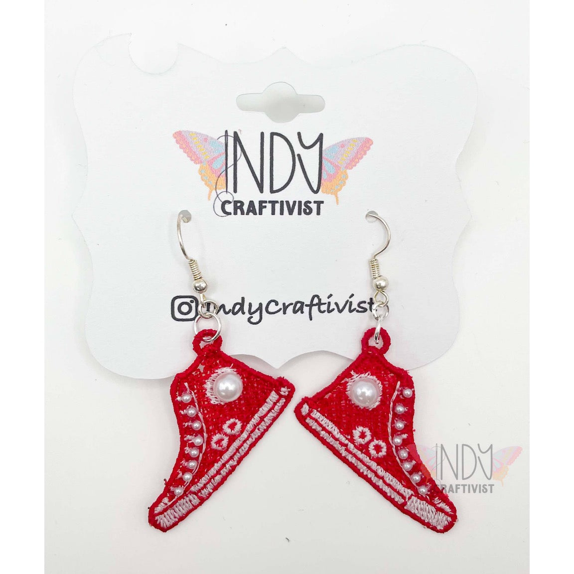 Made-To-Order I'm Speaking Converse Like Earrings With Pearls