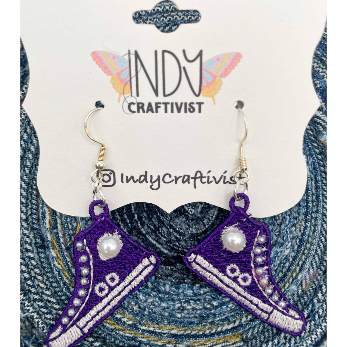 Made-To-Order I'm Speaking Converse Like Earrings With Pearls