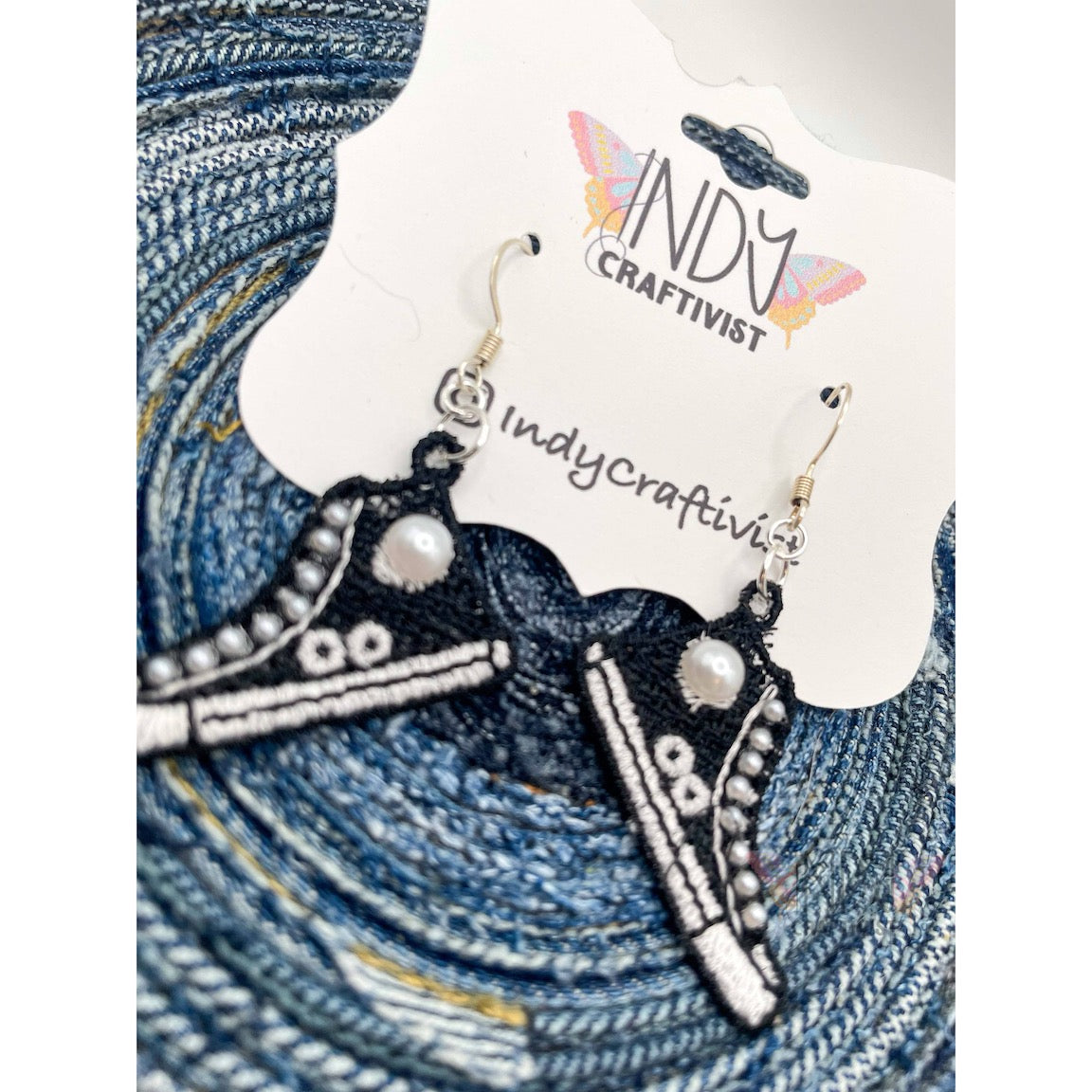 Made-To-Order I'm Speaking Converse Like Earrings With Pearls