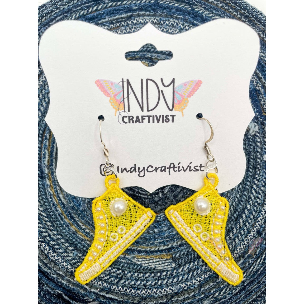 Made-To-Order I'm Speaking Converse Like Earrings With Pearls