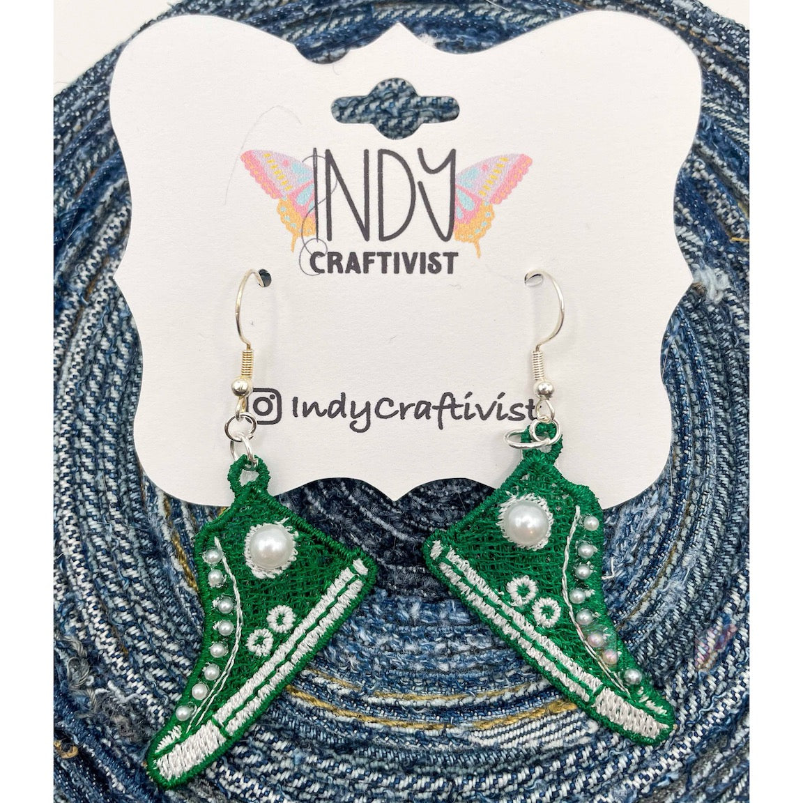 Made-To-Order I'm Speaking Converse Like Earrings With Pearls