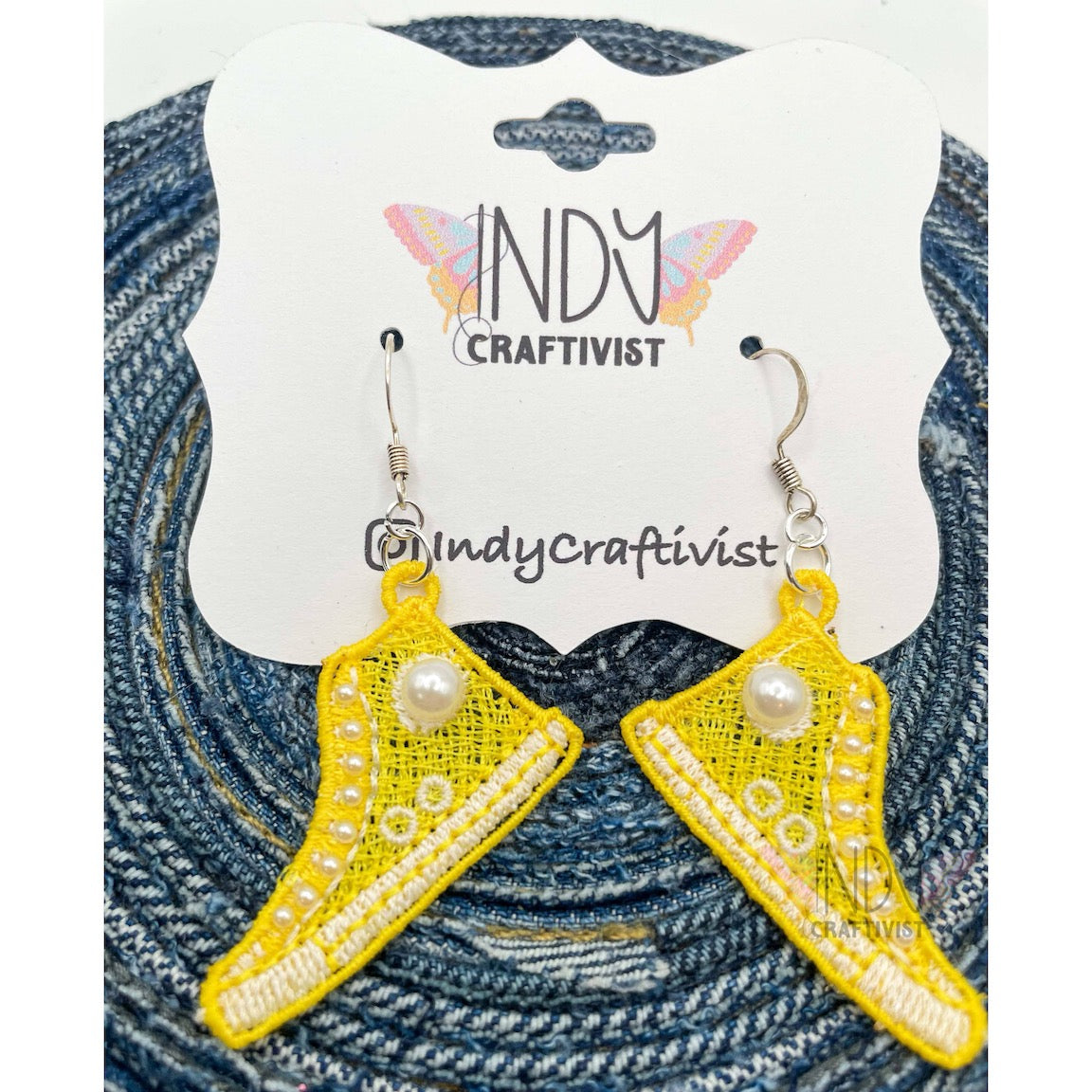 Made-To-Order I'm Speaking Converse Like Earrings With Pearls