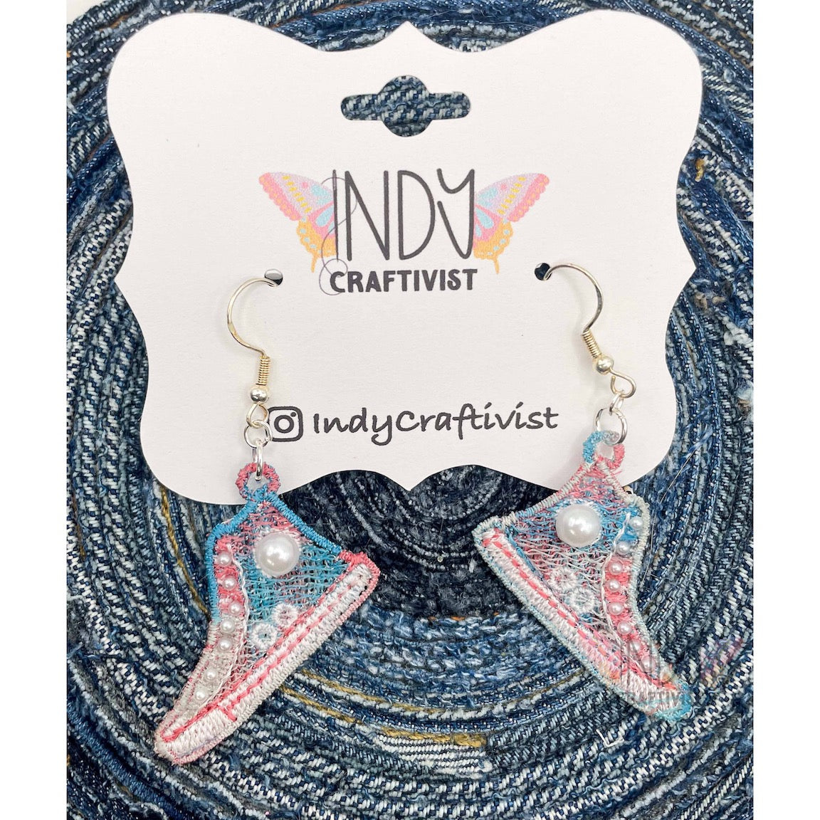 Made-To-Order I'm Speaking Converse Like Earrings With Pearls