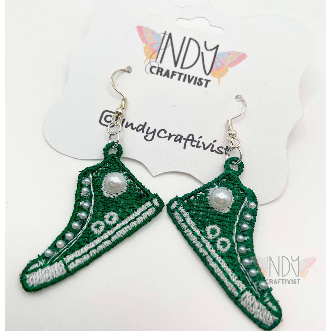 Made-To-Order I'm Speaking Converse Like Earrings With Pearls