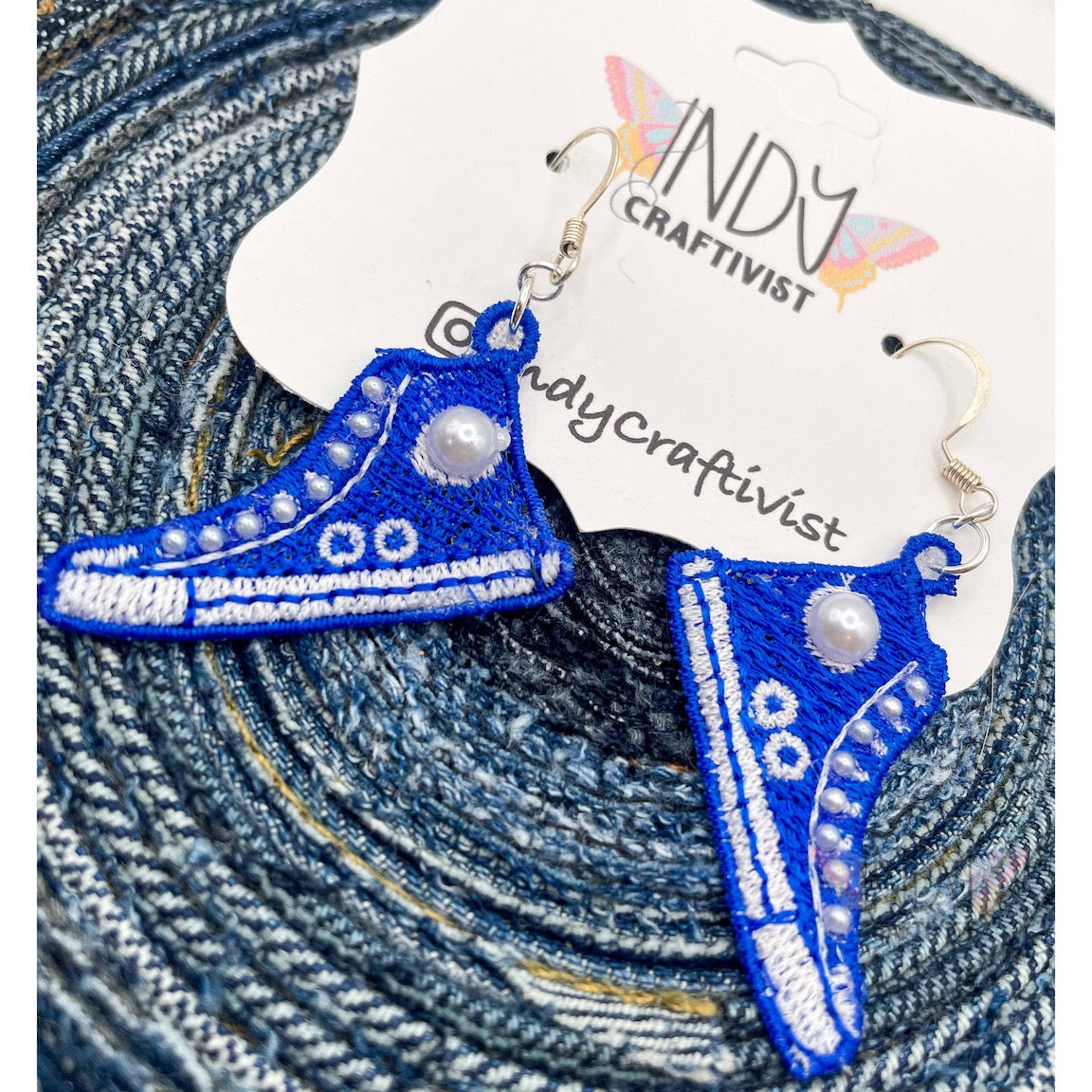 Made-To-Order I'm Speaking Converse Like Earrings With Pearls