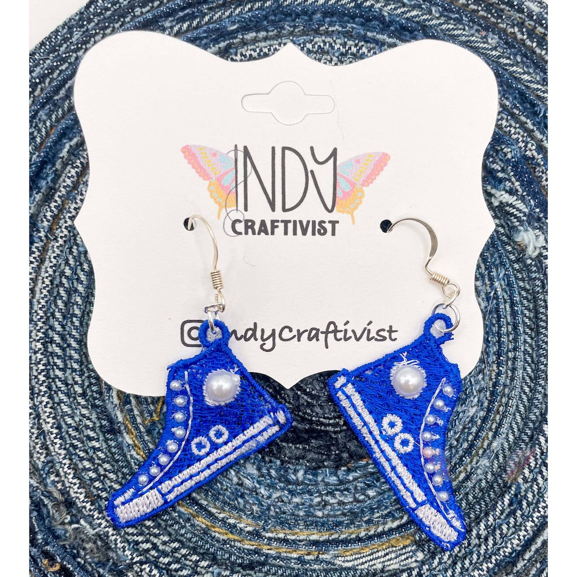 Made-To-Order I'm Speaking Converse Like Earrings With Pearls