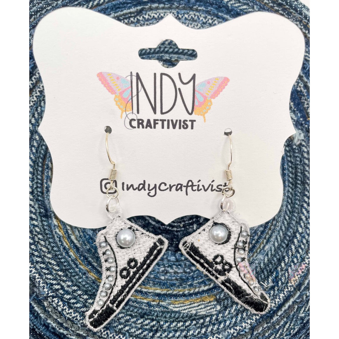 Made-To-Order I'm Speaking Converse Like Earrings With Pearls