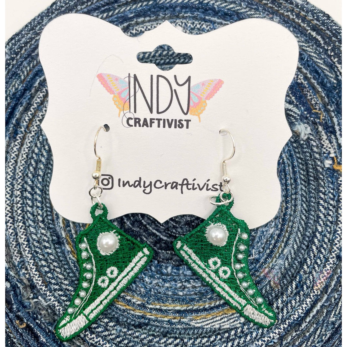 Made-To-Order I'm Speaking Converse Like Earrings With Pearls