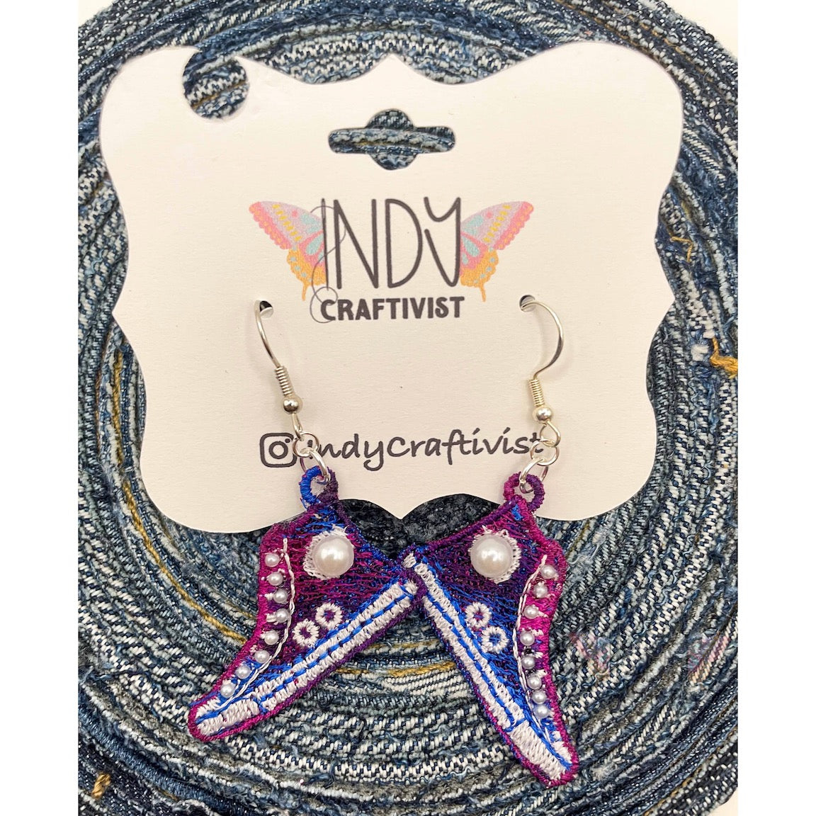 Made-To-Order I'm Speaking Converse Like Earrings With Pearls