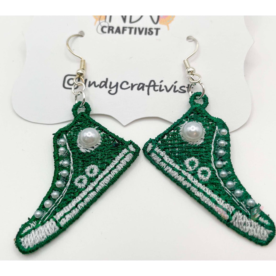 Made-To-Order I'm Speaking Converse Like Earrings With Pearls