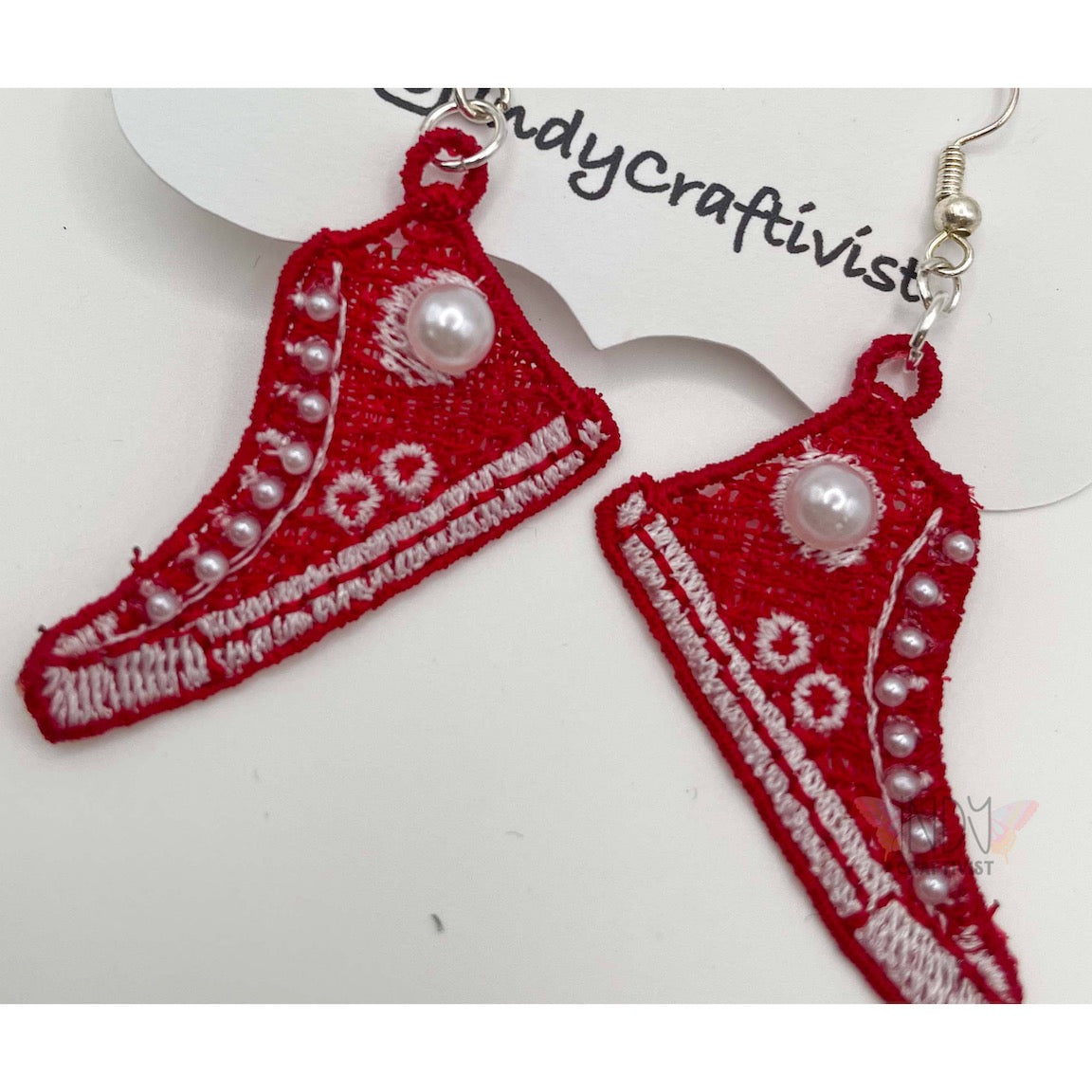 Made-To-Order I'm Speaking Converse Like Earrings With Pearls