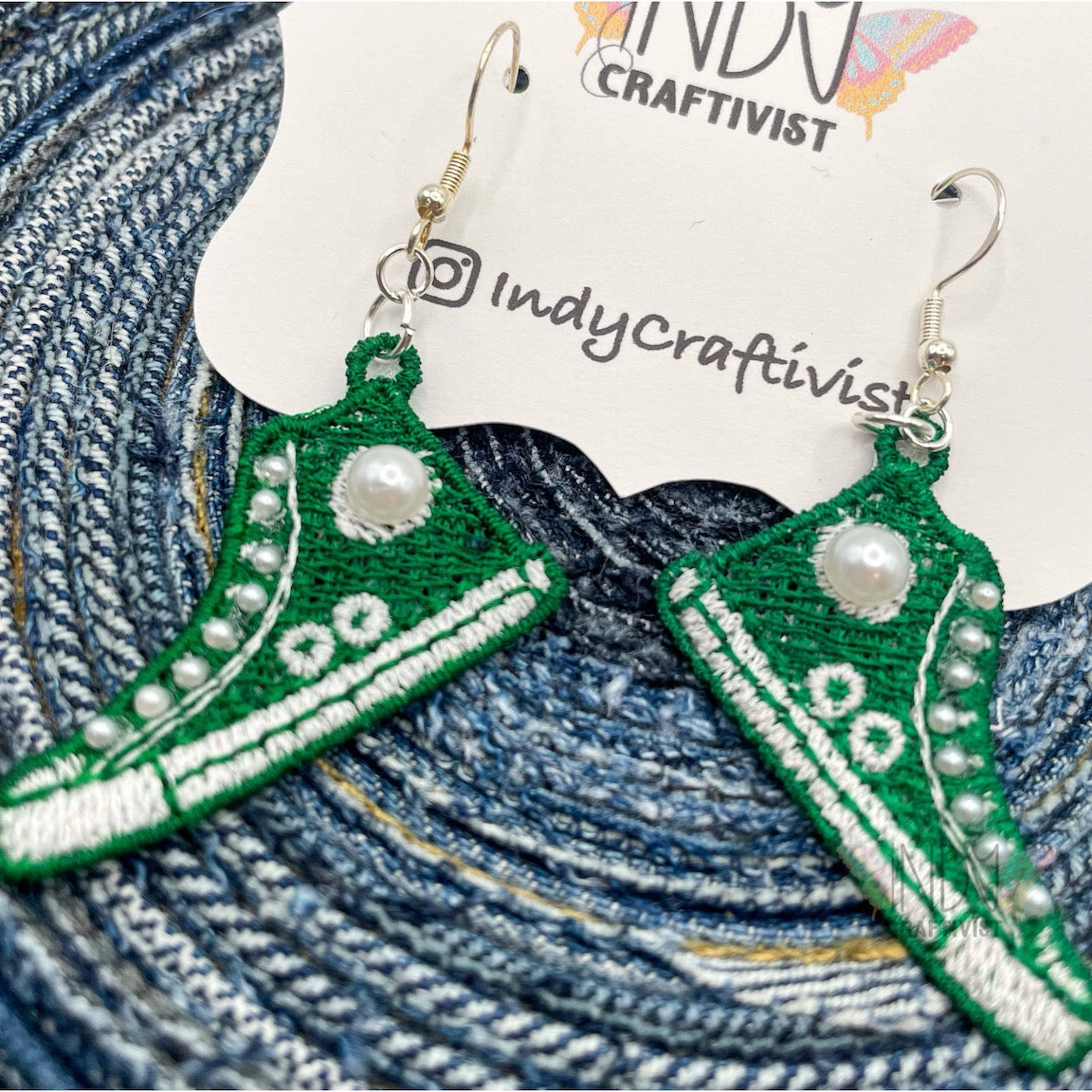 Made-To-Order I'm Speaking Converse Like Earrings With Pearls