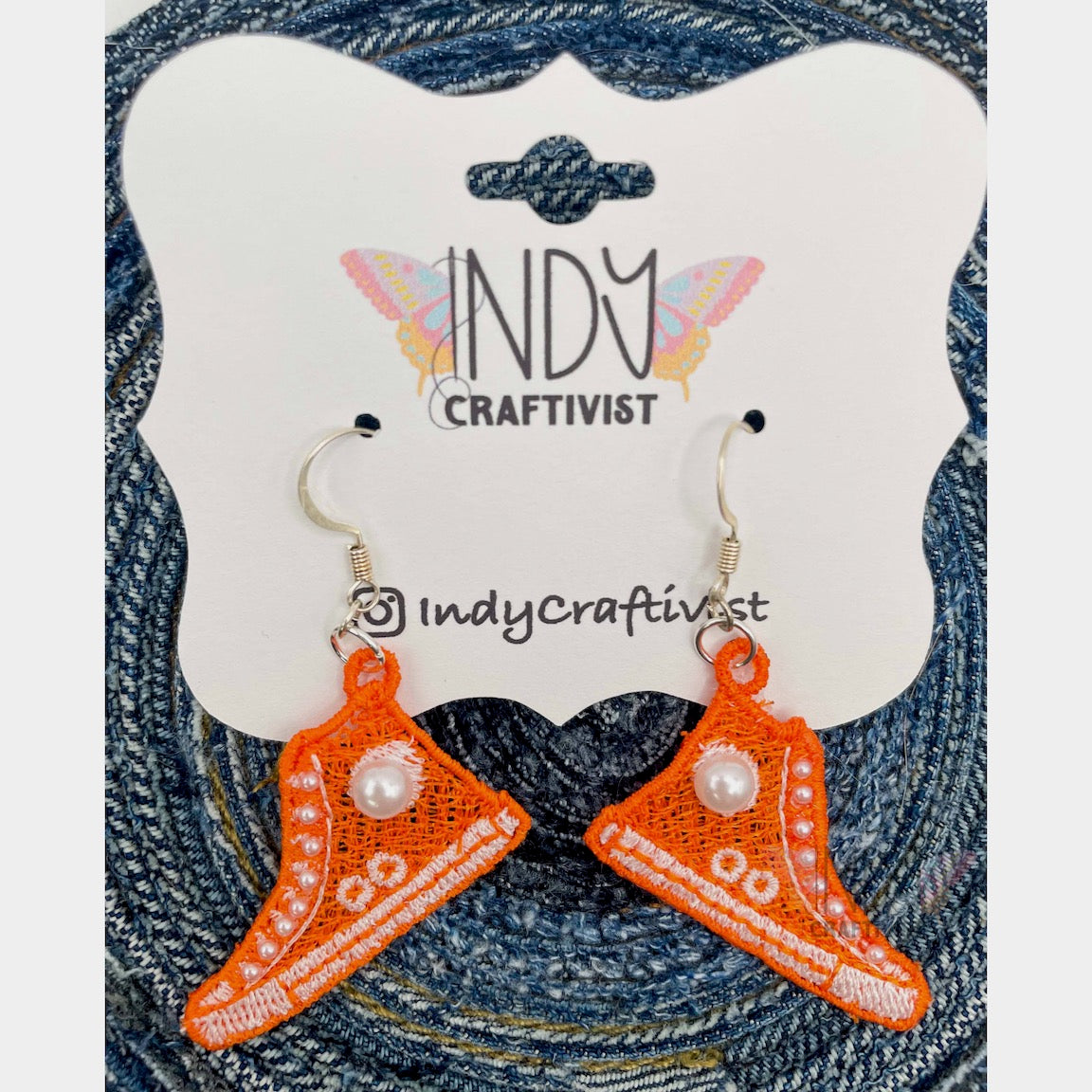 Made-To-Order I'm Speaking Converse Like Earrings With Pearls