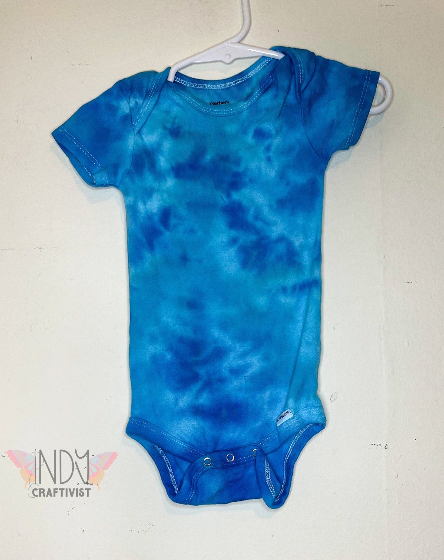 18M Blue Ice Dyed Onesie