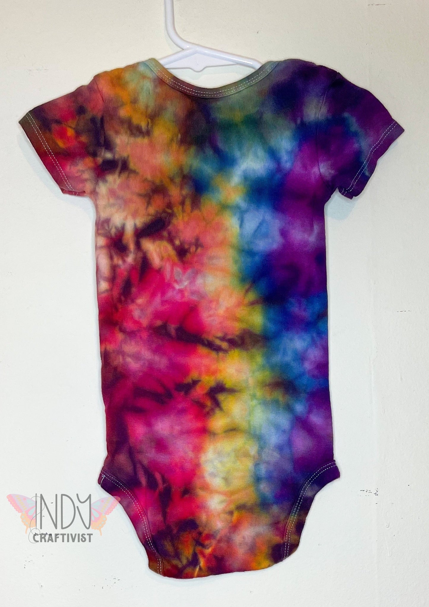 18M Rainbow Scrunch Ice Dyed Onesie