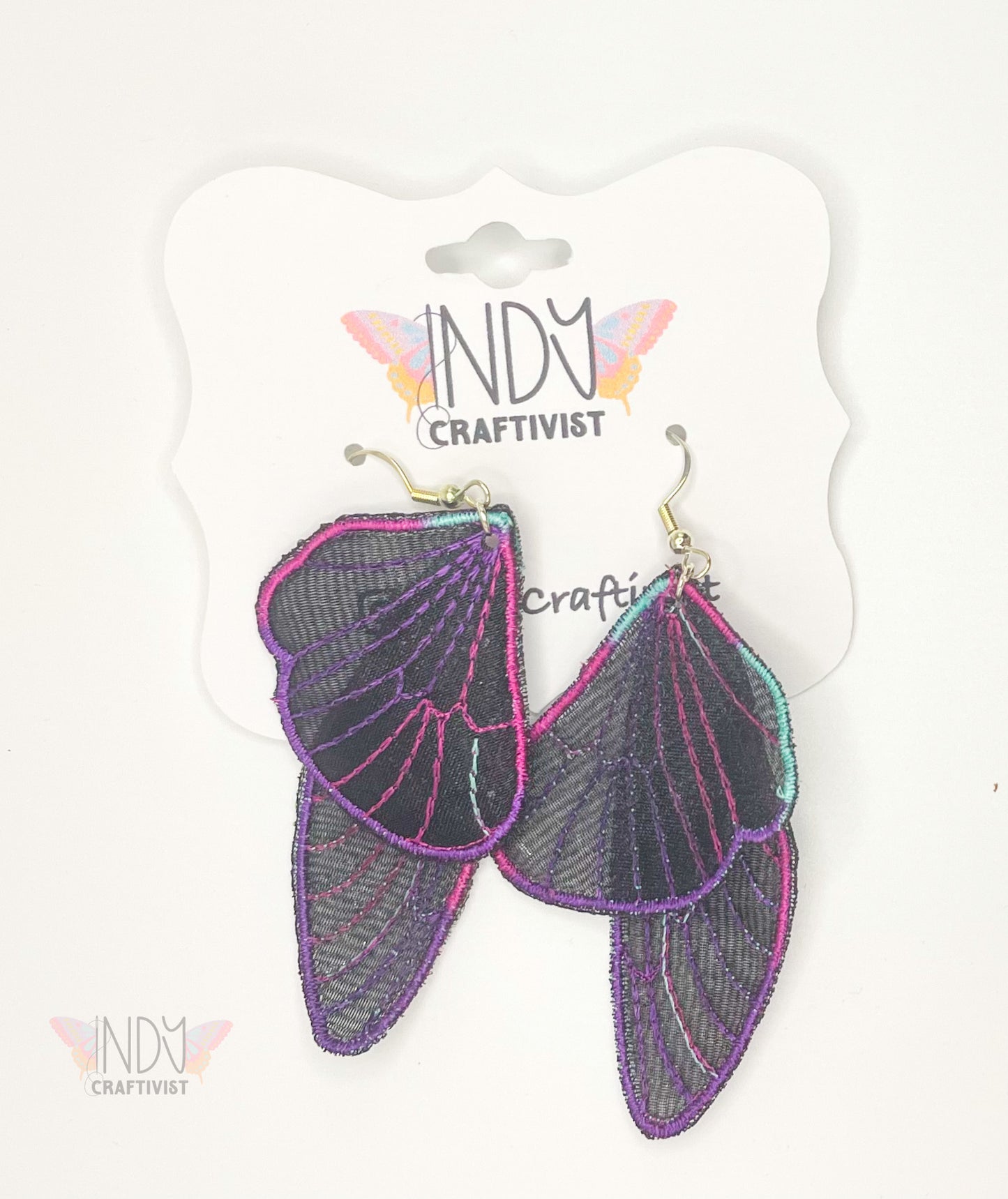 Black Sheer Butterfly Earrings