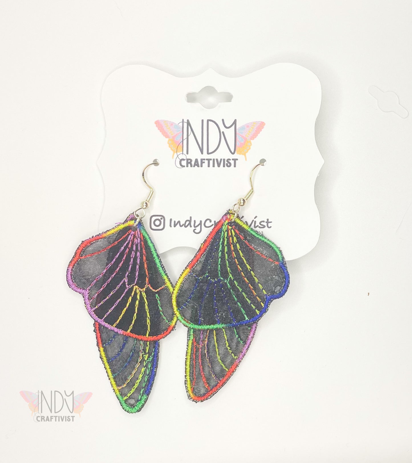 Black Sheer Butterfly Earrings