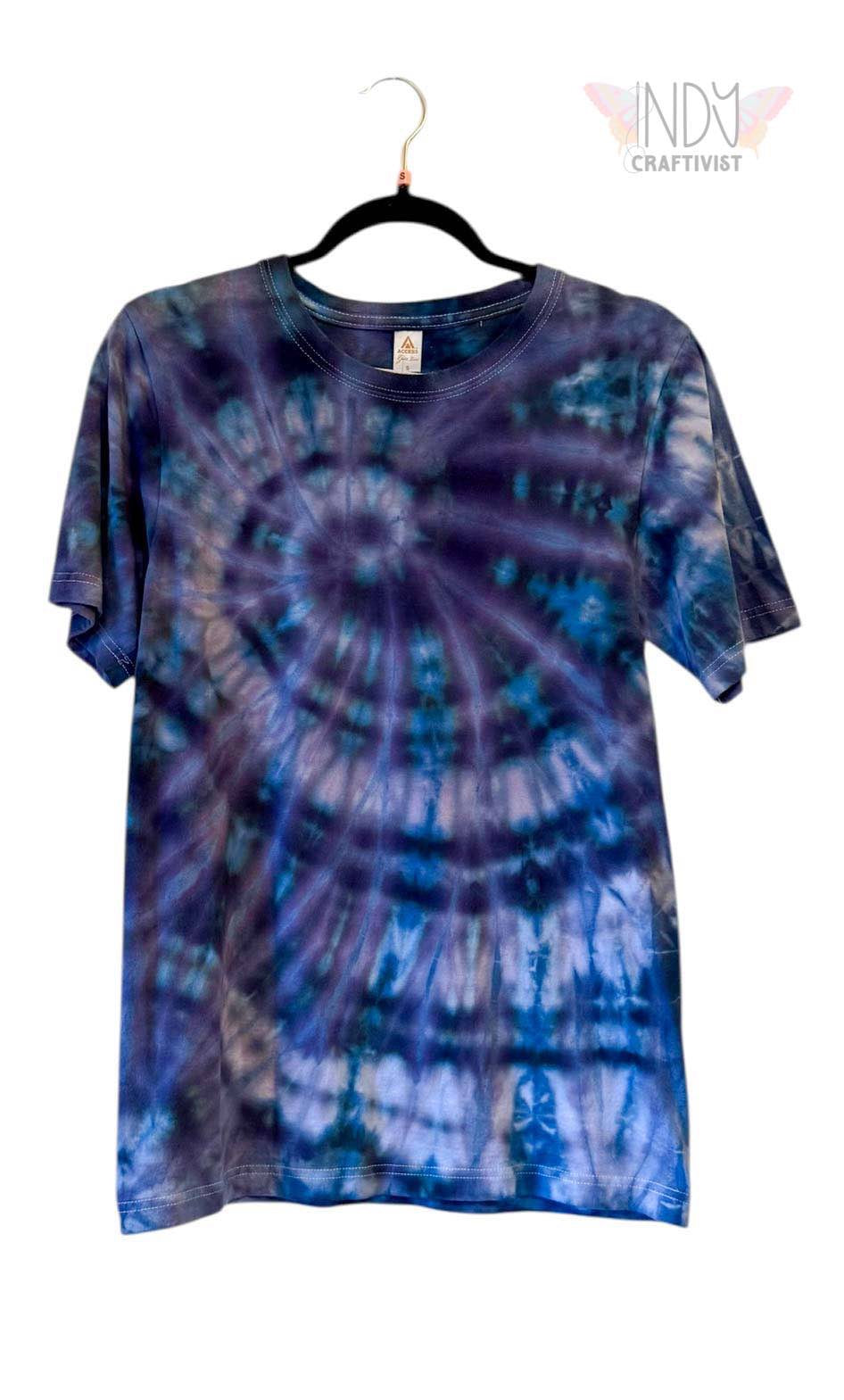 Adult Small Blue Swirl T-shirt