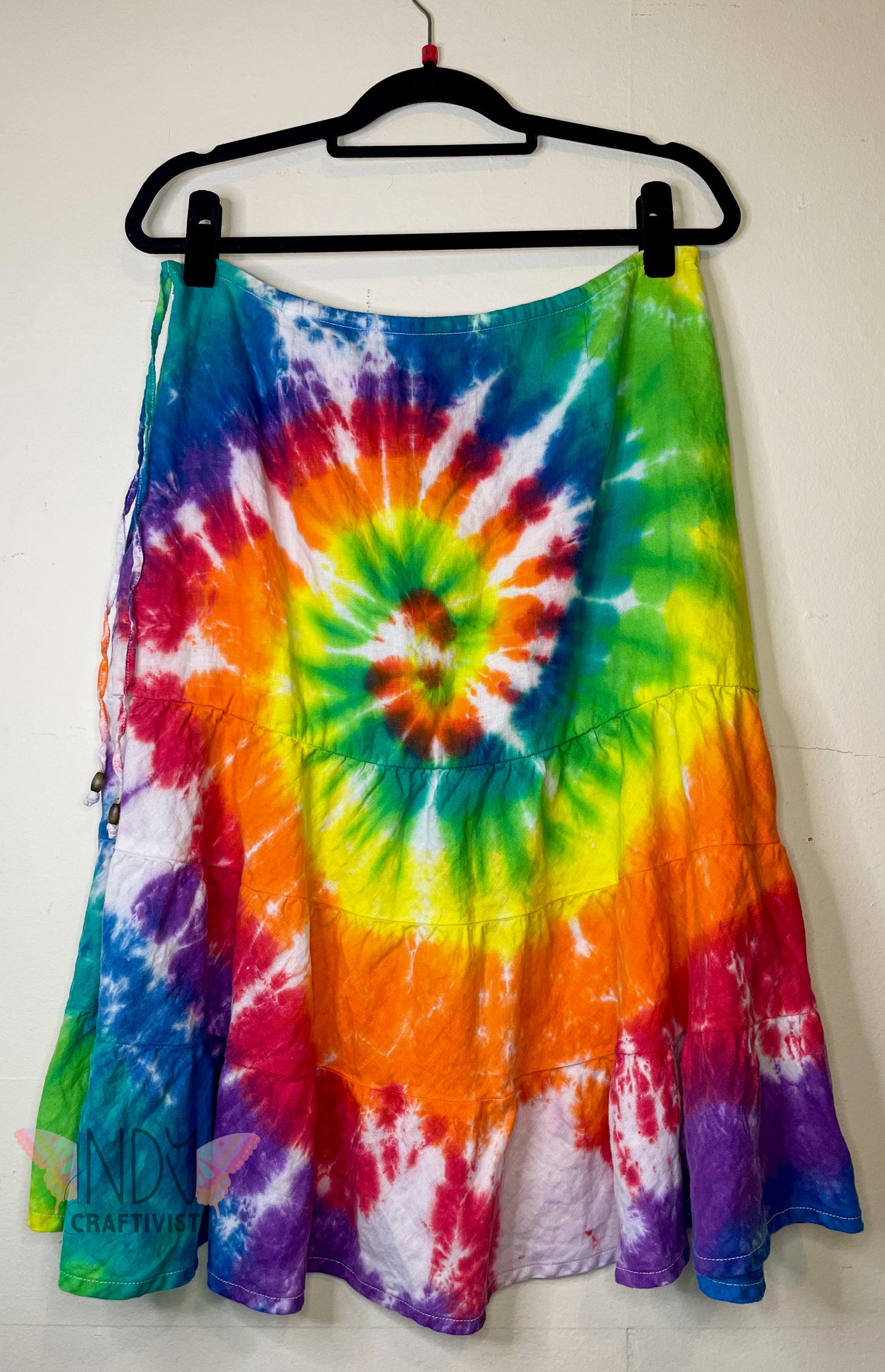 Gap Size 12 Upcycled Tiered Tie Dyed Skirt