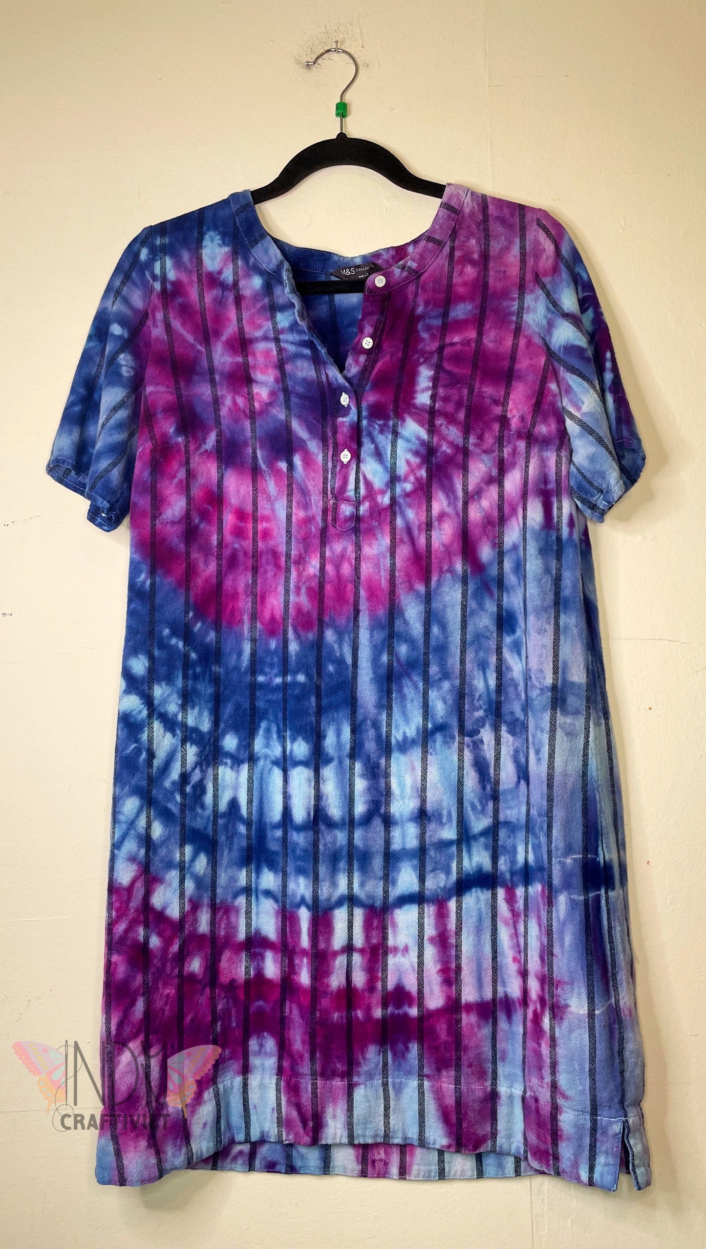 Extra Large Upcycled Tie Dyed Dress