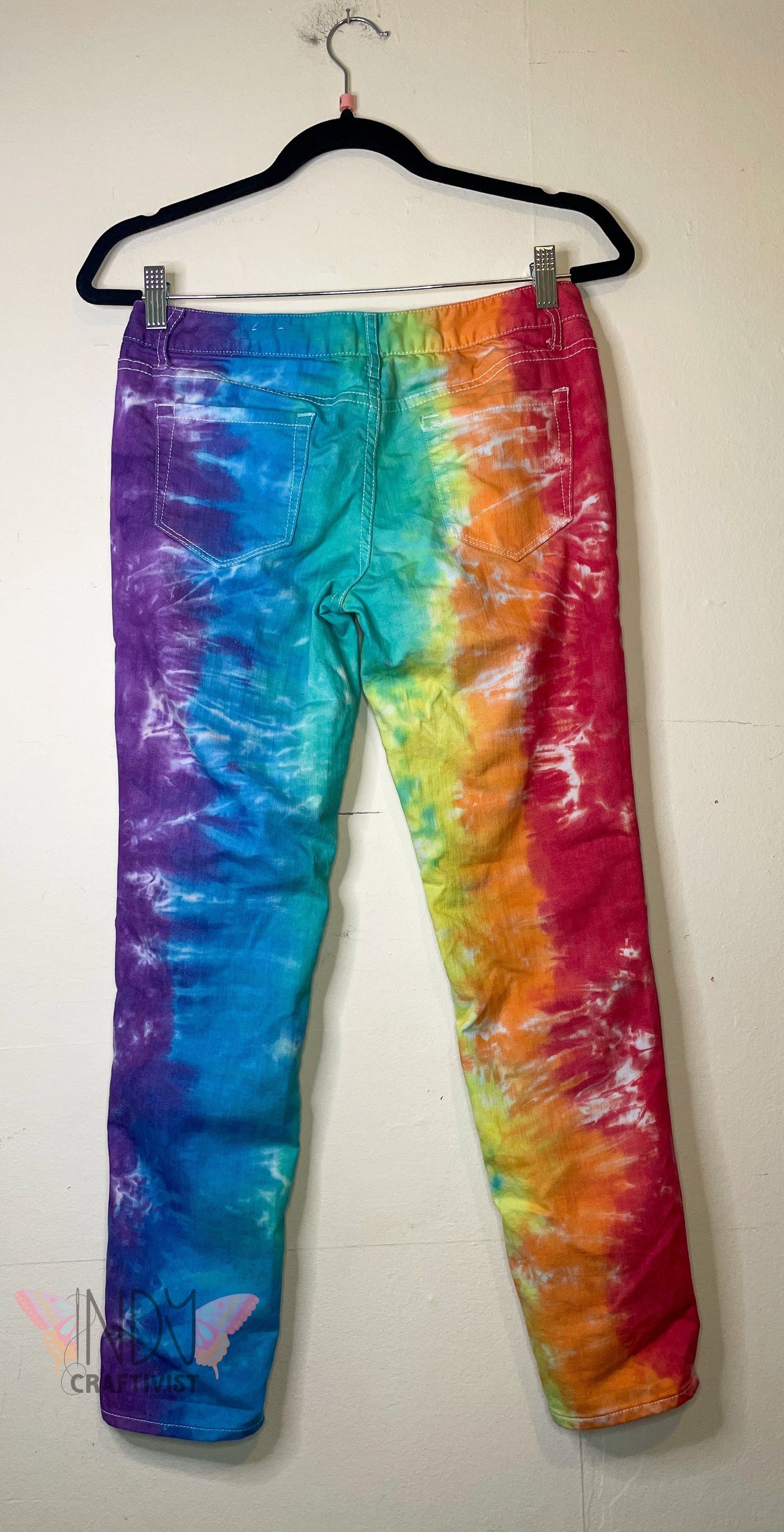 Mossimo Supply Co Size 7 Rainbow Upcycled Tie Dye Jeans