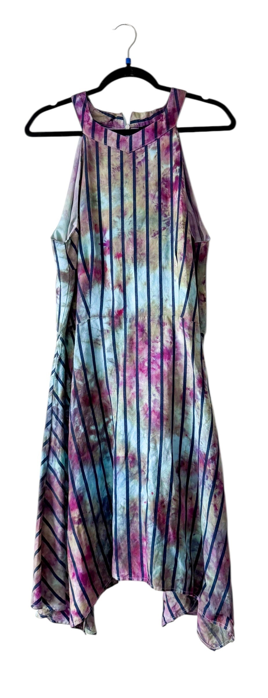 Adult Extra Large Halter Style Upcycled Tie Dye Dress