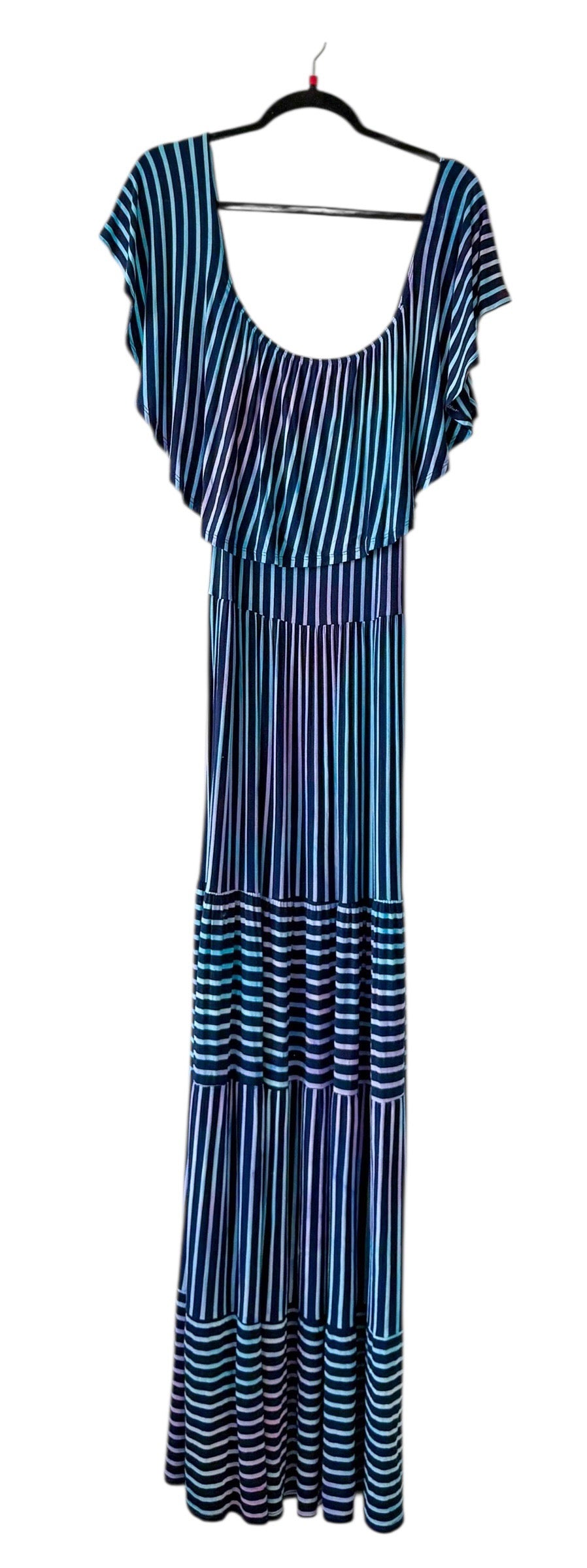 Adult Large Striped Upcycled Tie Dye Dress
