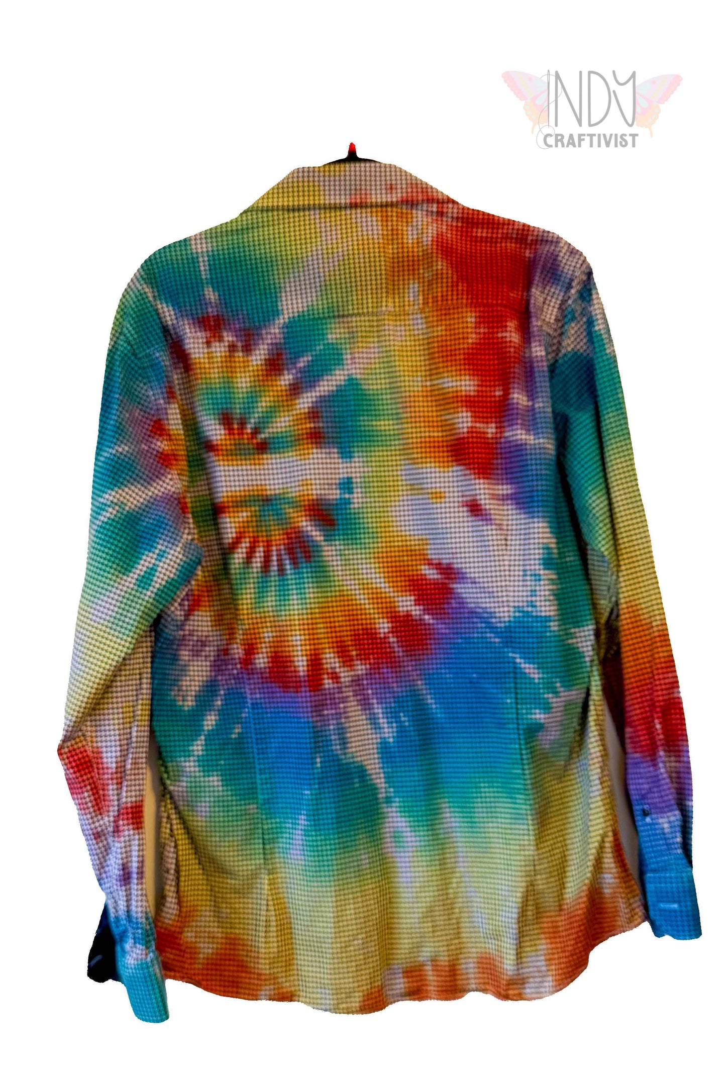 Soul Of London Large Long Sleeve Upcycled Tie Dyed Button Down
