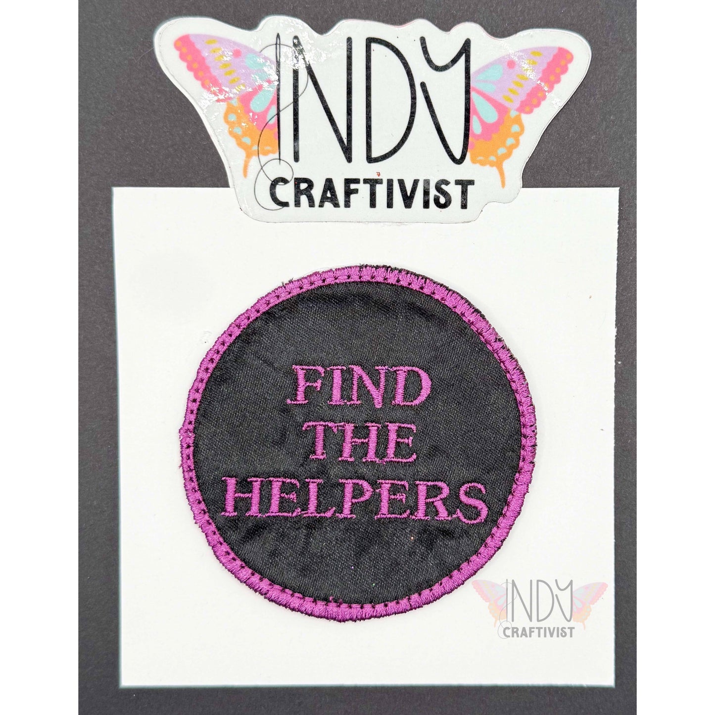 Find The Helpers Upcycled Patch