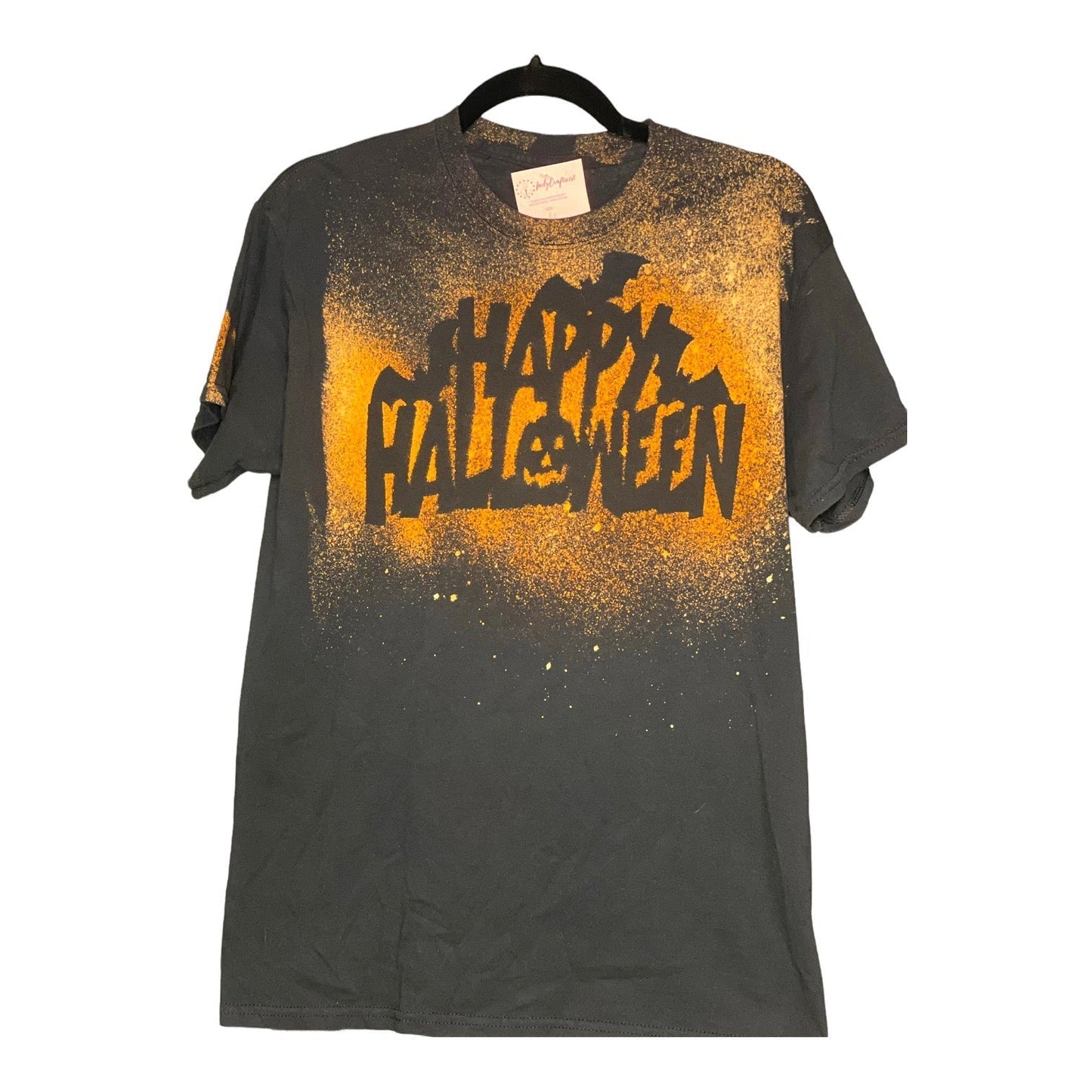 Happy Halloween Adult Medium Halloween Reverse Tie Dye T-shirt