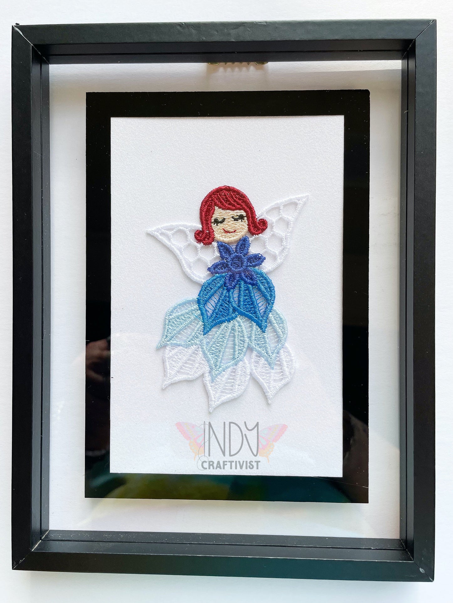 Wynter Embroidered Angel Framed Wall Art