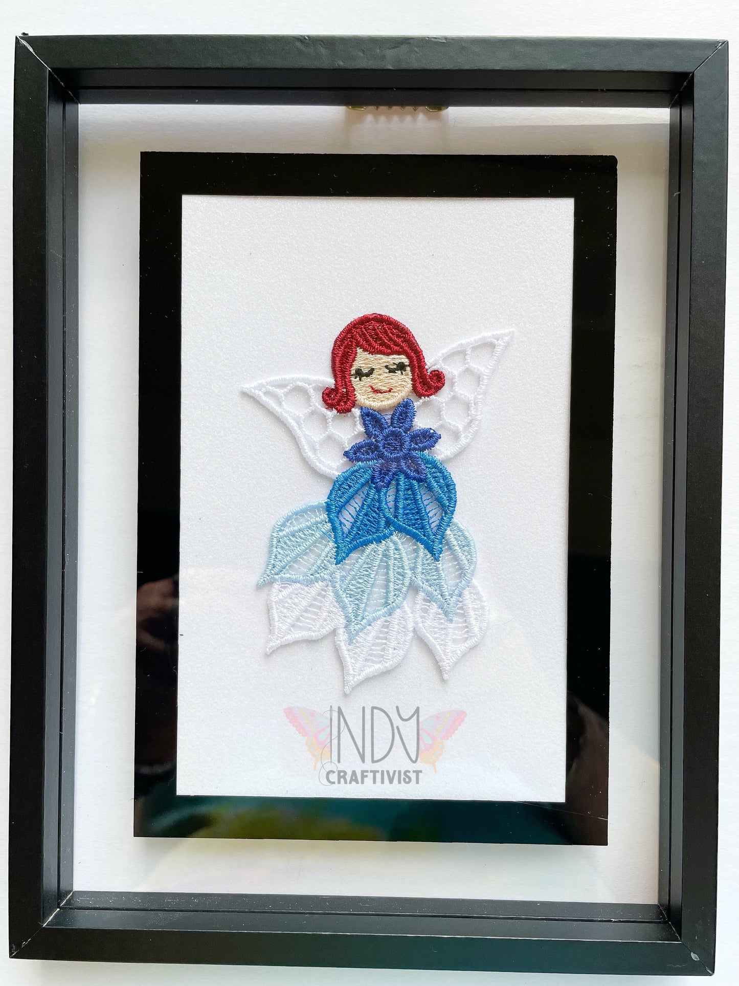 Wynter Embroidered Angel Framed Wall Art
