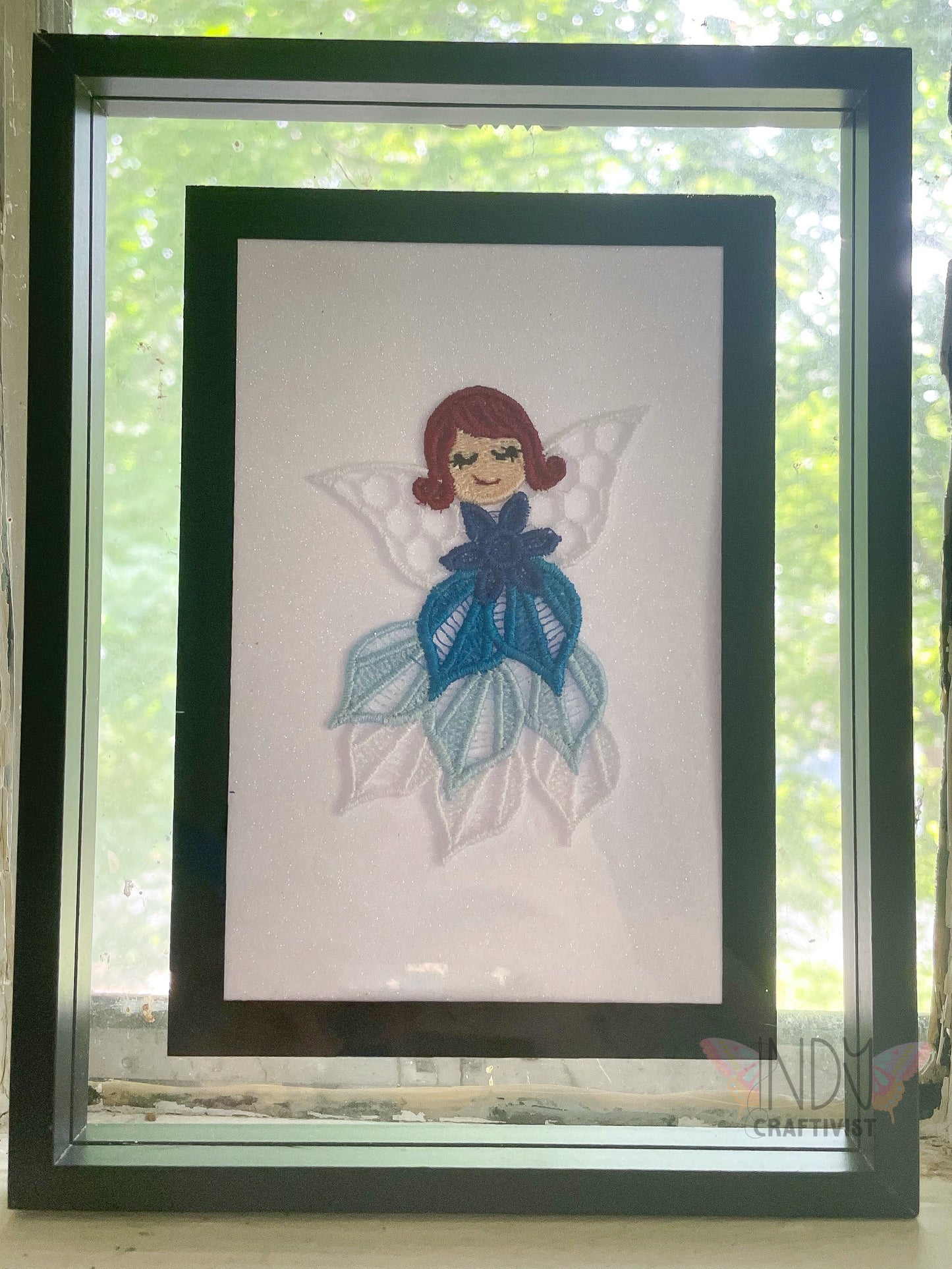 Wynter Embroidered Angel Framed Wall Art